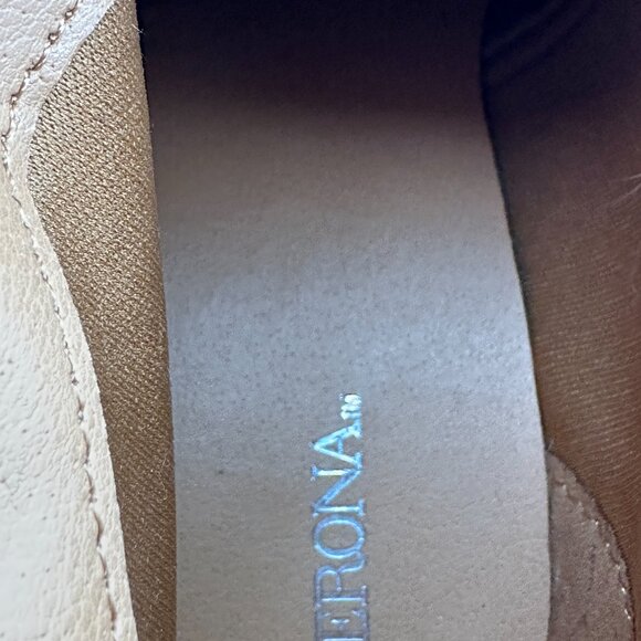 MERONA WOMEN'S FAUX SUEDE LACE-UP ANKLE BOOTIES IN TAUPE/TAN COLOR SIZE 8 - Picture 8 of 9